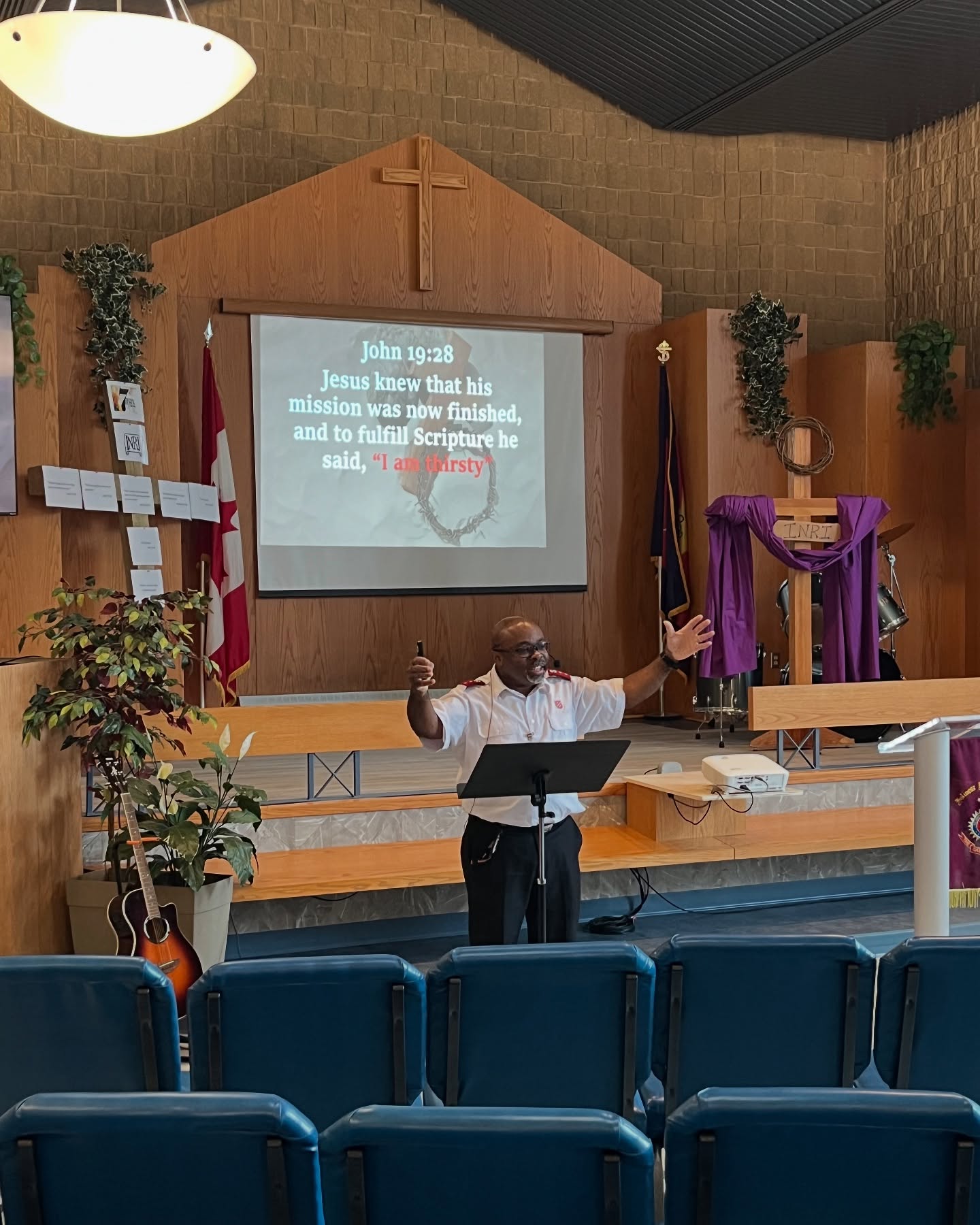 image showing pastor infront of the alter at WCOH