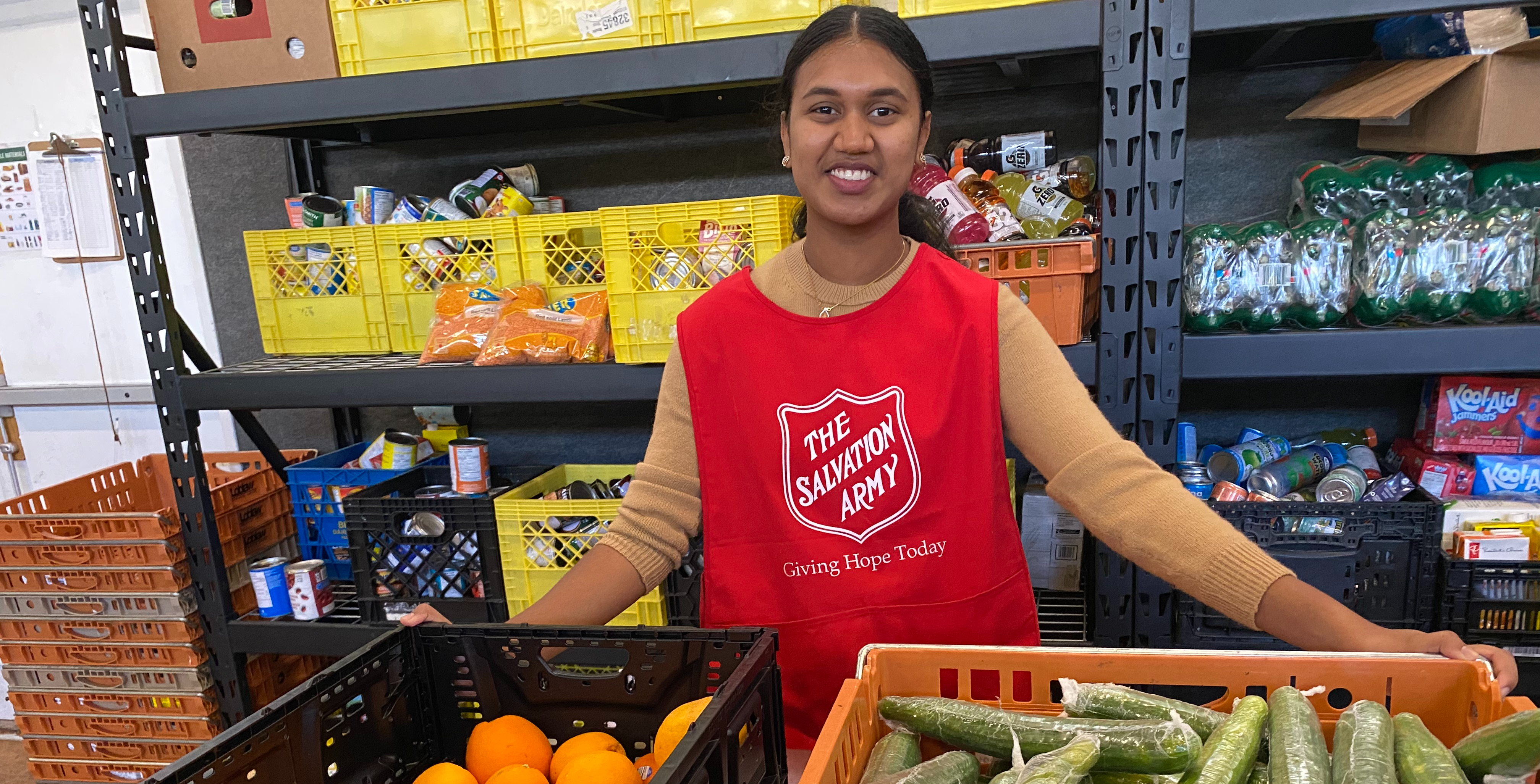 A volunteer at Surrey Ministries