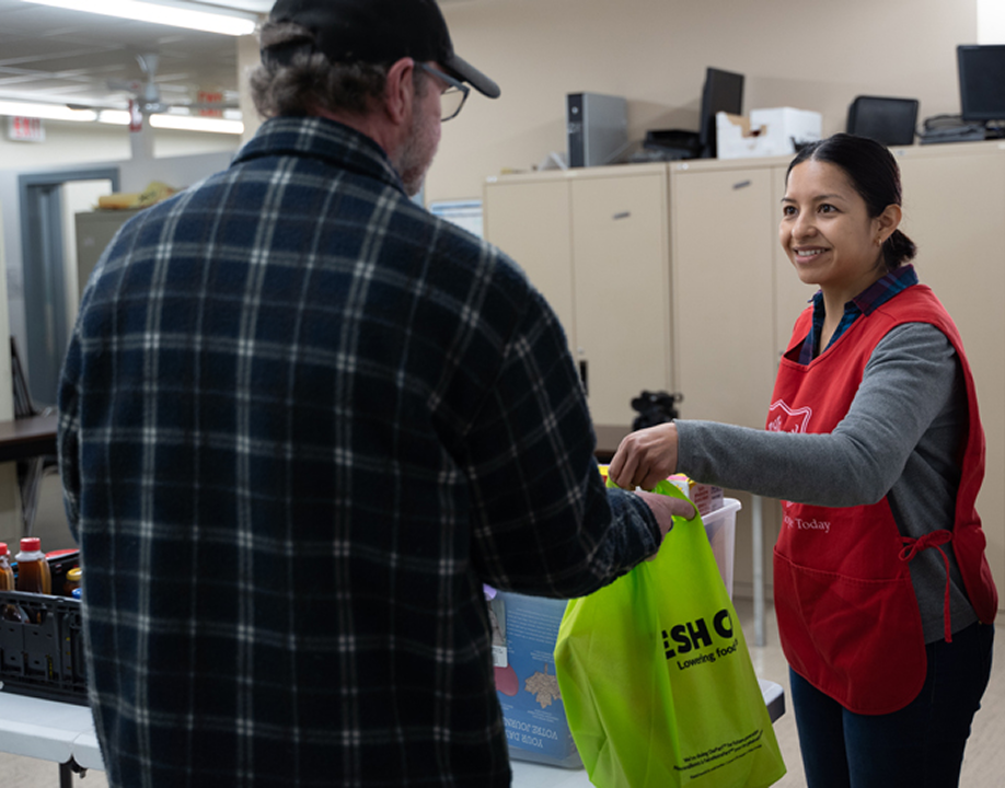 Volunteer at food bank