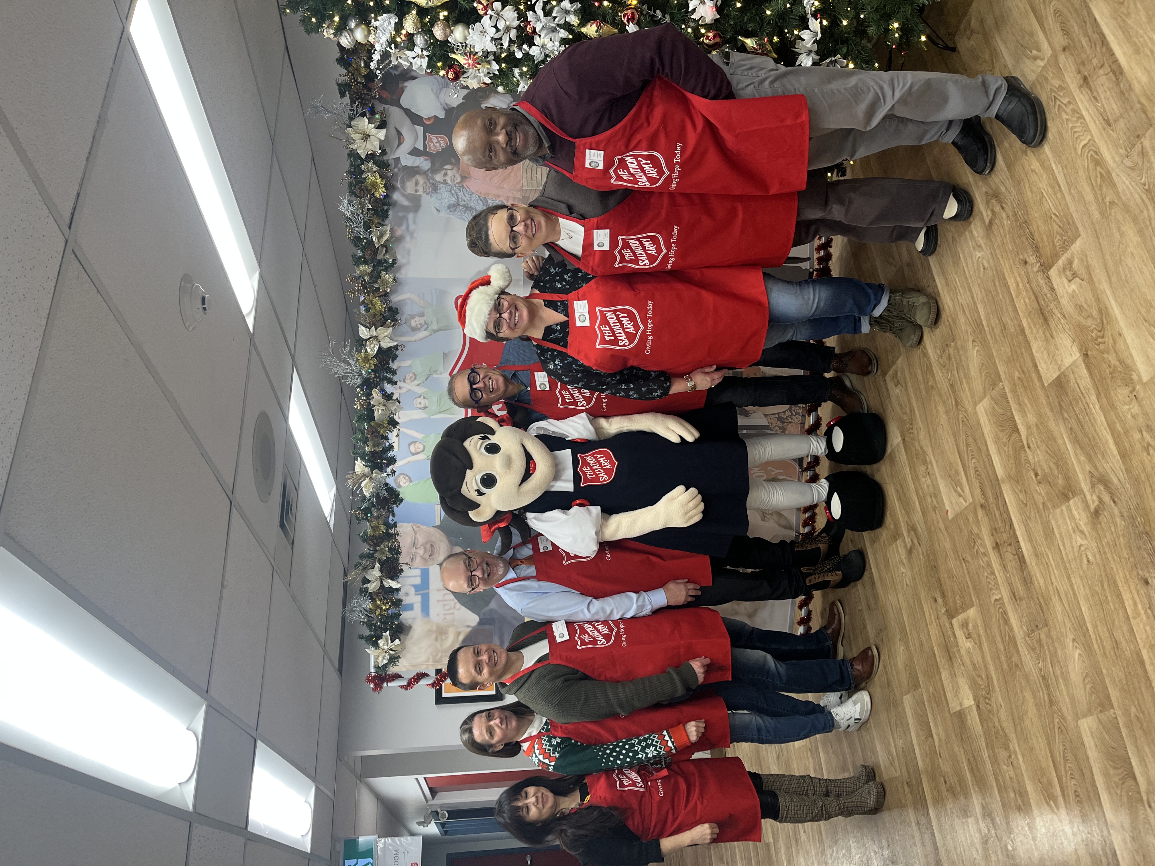 group of volunteers during Christmas